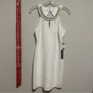 Teeze Me White Embellished Mini Dress